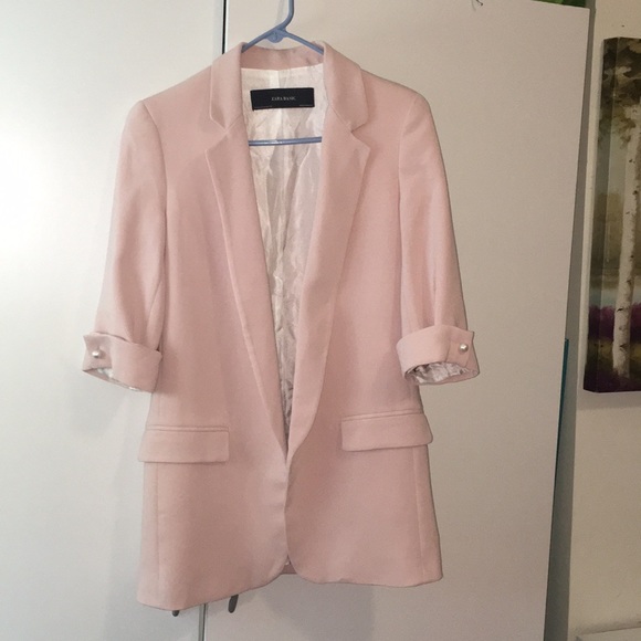 zara basic pink jacket